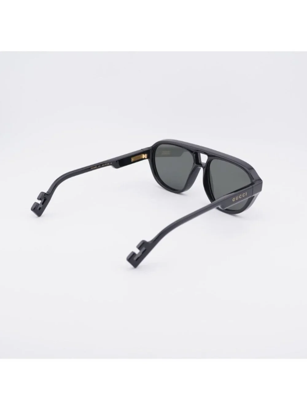Gucci GG1239S 004 Sunglasses Black Aviator Frame, Grey Lenses